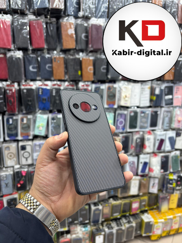 قاب گوشی Redmi A3 / Redmi A3x شیائومی Hatching Case سیلیکونی طرح هاشور ایربگ دار محافظ لنز دار