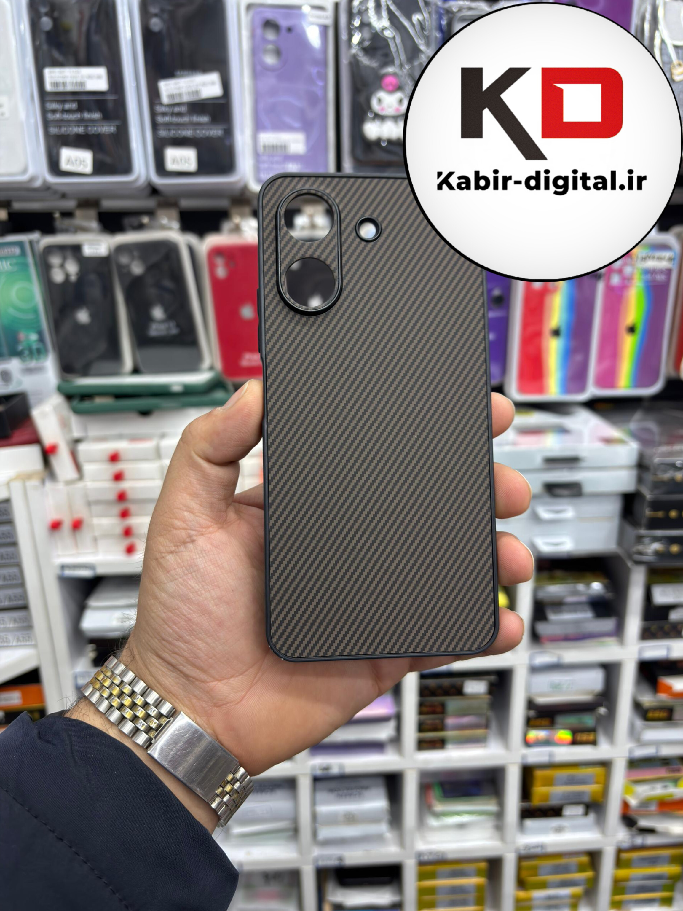 قاب گوشی Redmi 13C / POCO C65   شیائومی Hatching Case سیلیکونی طرح هاشور ایربگ دار محافظ لنز دار