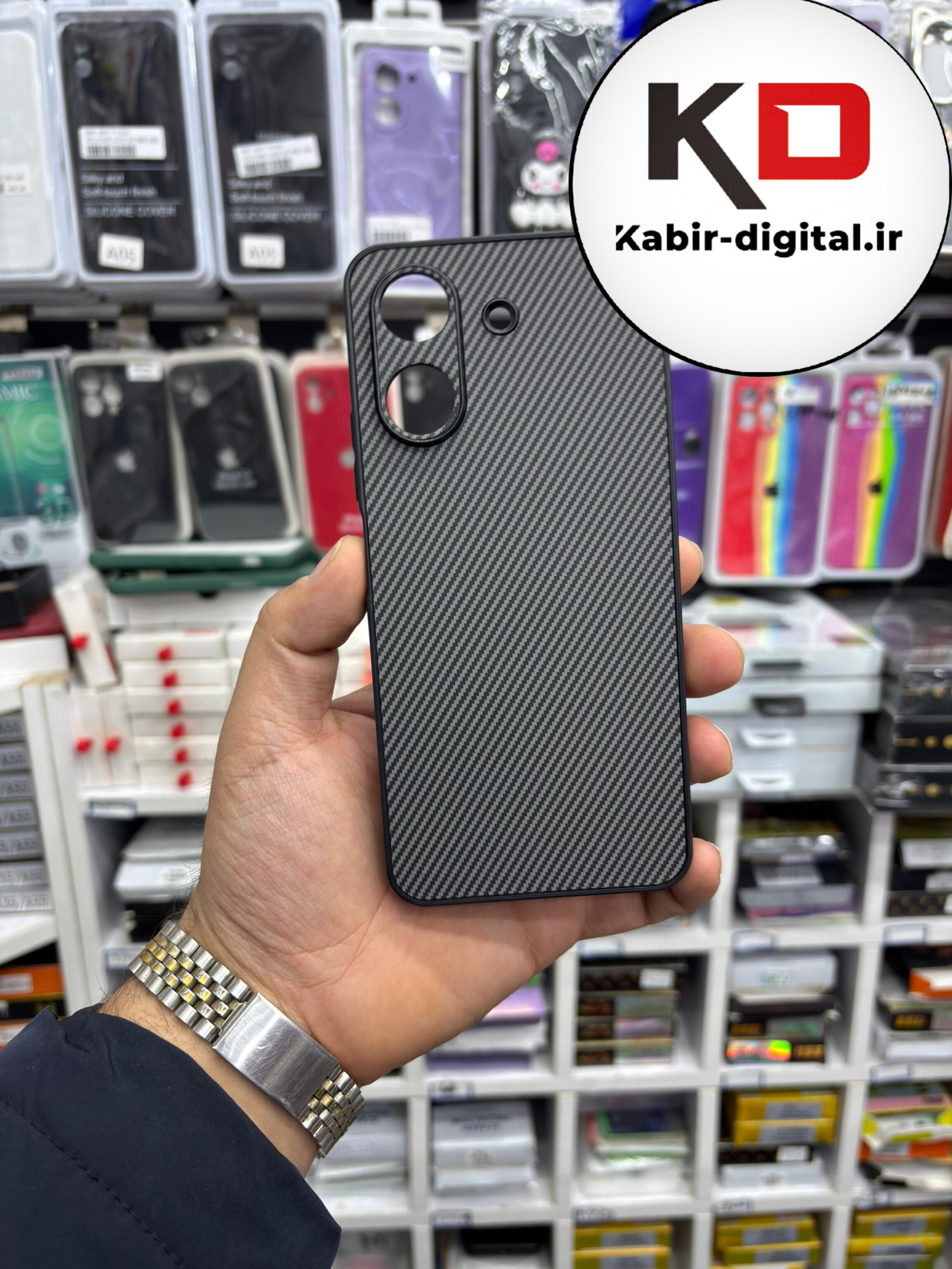 قاب گوشی Redmi 13C / POCO C65   شیائومی Hatching Case سیلیکونی طرح هاشور ایربگ دار محافظ لنز دار