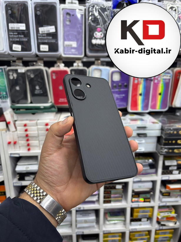 قاب گوشی Redmi 13C / POCO C65 شیائومی Hatching Case سیلیکونی طرح هاشور ایربگ دار محافظ لنز دار