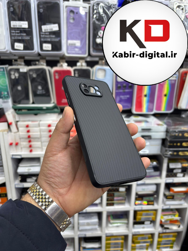 قاب گوشی POCO X3 / POCO X3 Pro شیائومی Hatching Case سیلیکونی طرح هاشور ایربگ دار محافظ لنز دار مشکی