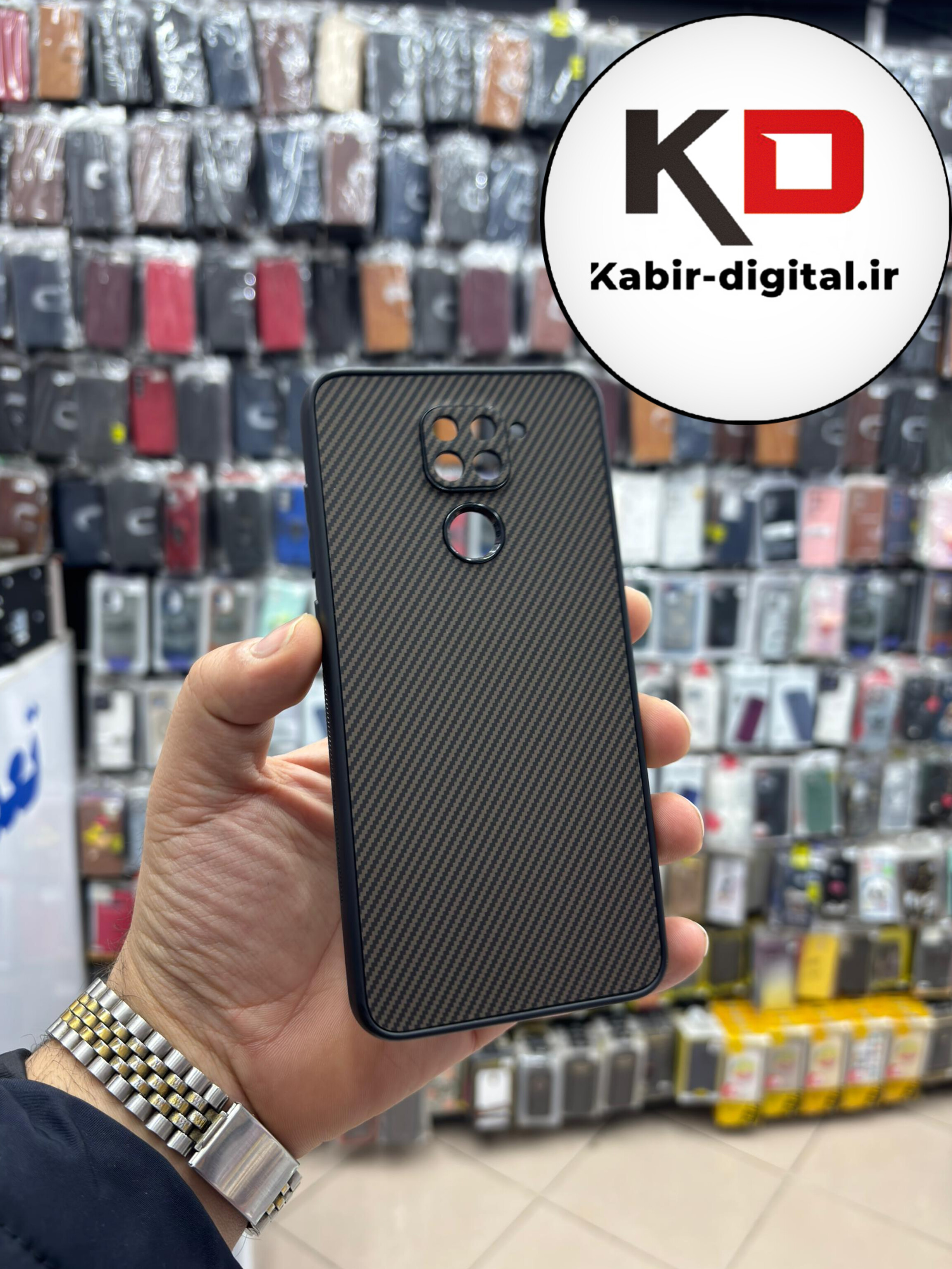 قاب گوشی Note 9 شیائومی Hatching Case سیلیکونی طرح هاشور ایربگ دار محافظ لنز دار
