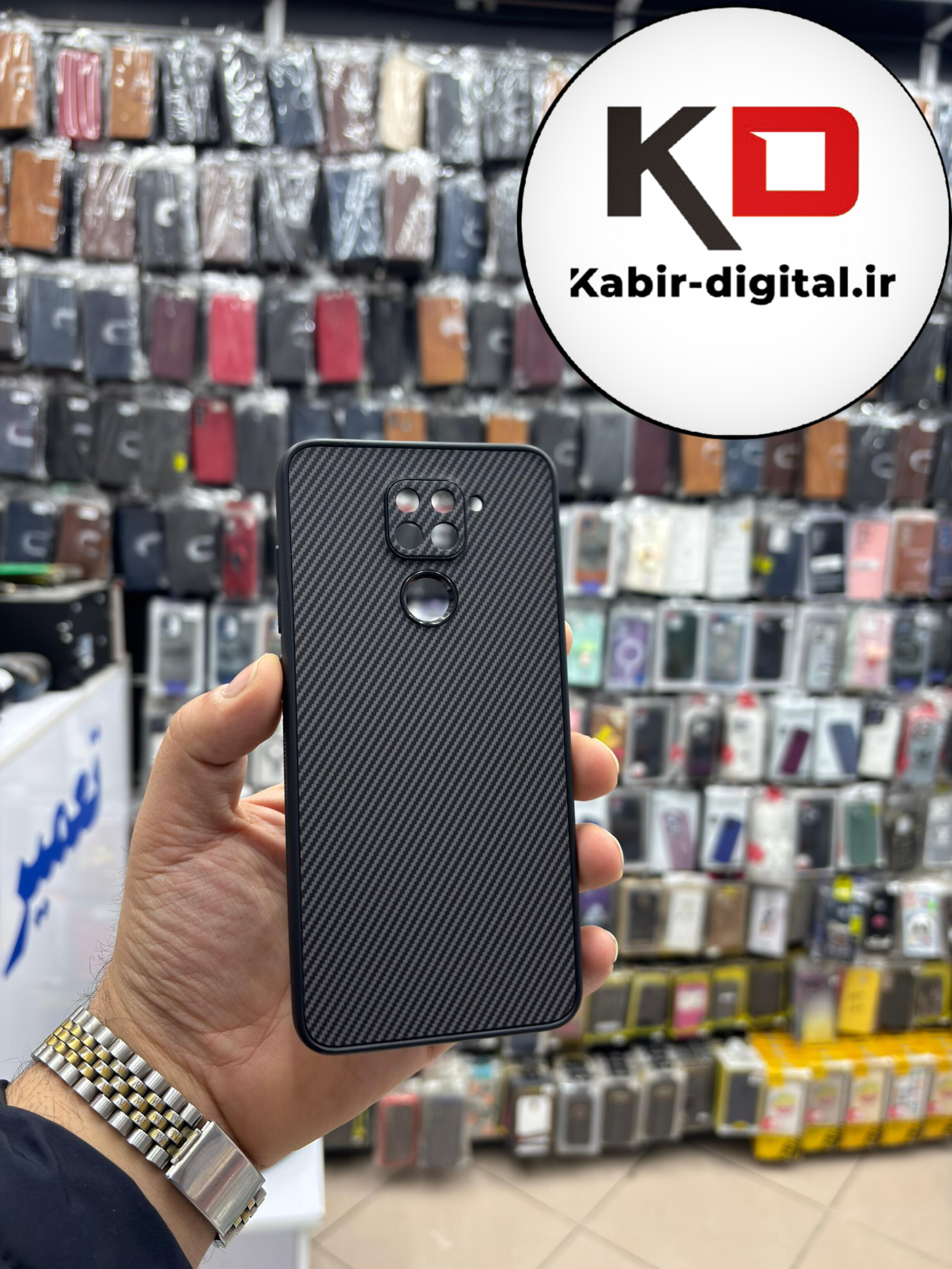 قاب گوشی Note 9 شیائومی Hatching Case سیلیکونی طرح هاشور ایربگ دار محافظ لنز دار