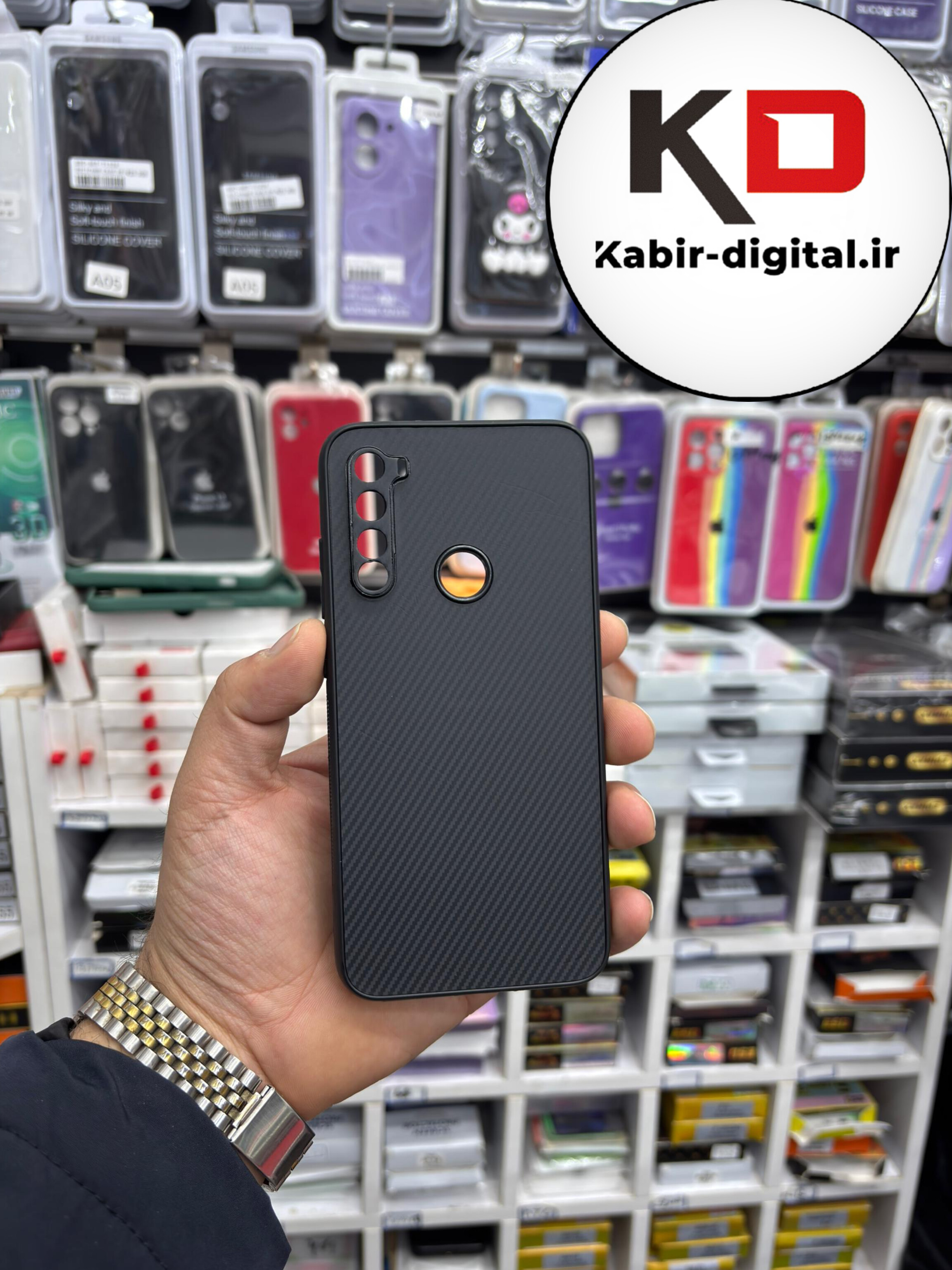 قاب گوشی Note 8 شیائومی Hatching Case سیلیکونی طرح هاشور ایربگ دار محافظ لنز دار مشکی