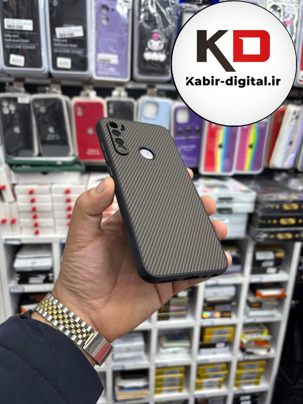 قاب گوشی Note 8 شیائومی Hatching Case سیلیکونی طرح هاشور ایربگ دار محافظ لنز دار