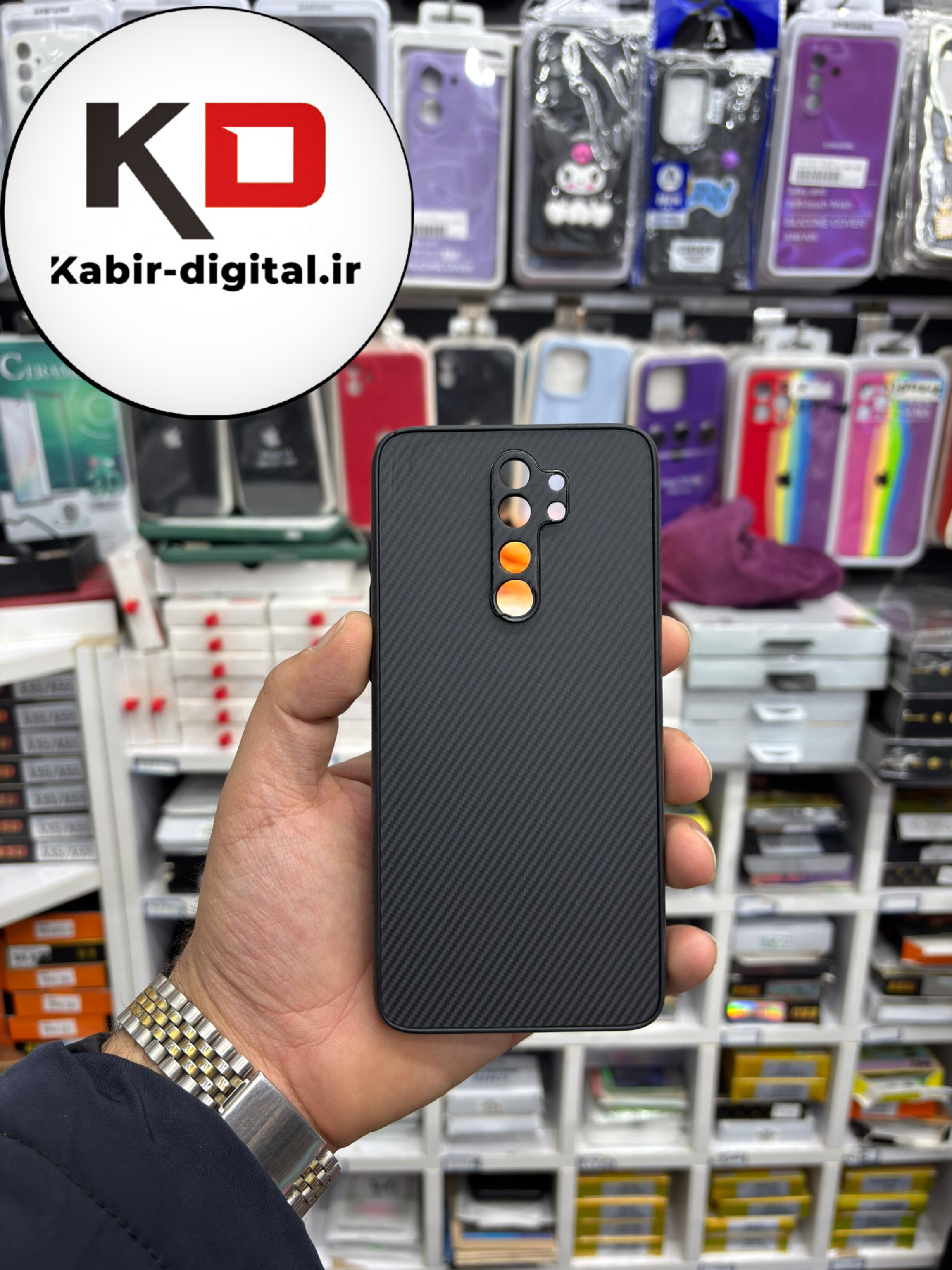 قاب گوشی Note 8 pro شیائومی Hatching Case سیلیکونی طرح هاشور ایربگ دار محافظ لنز دار مشکی