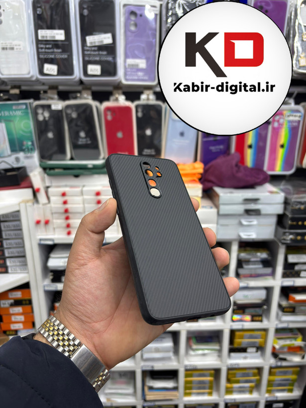 قاب گوشی Note 8 pro شیائومی Hatching Case سیلیکونی طرح هاشور ایربگ دار محافظ لنز دار مشکی