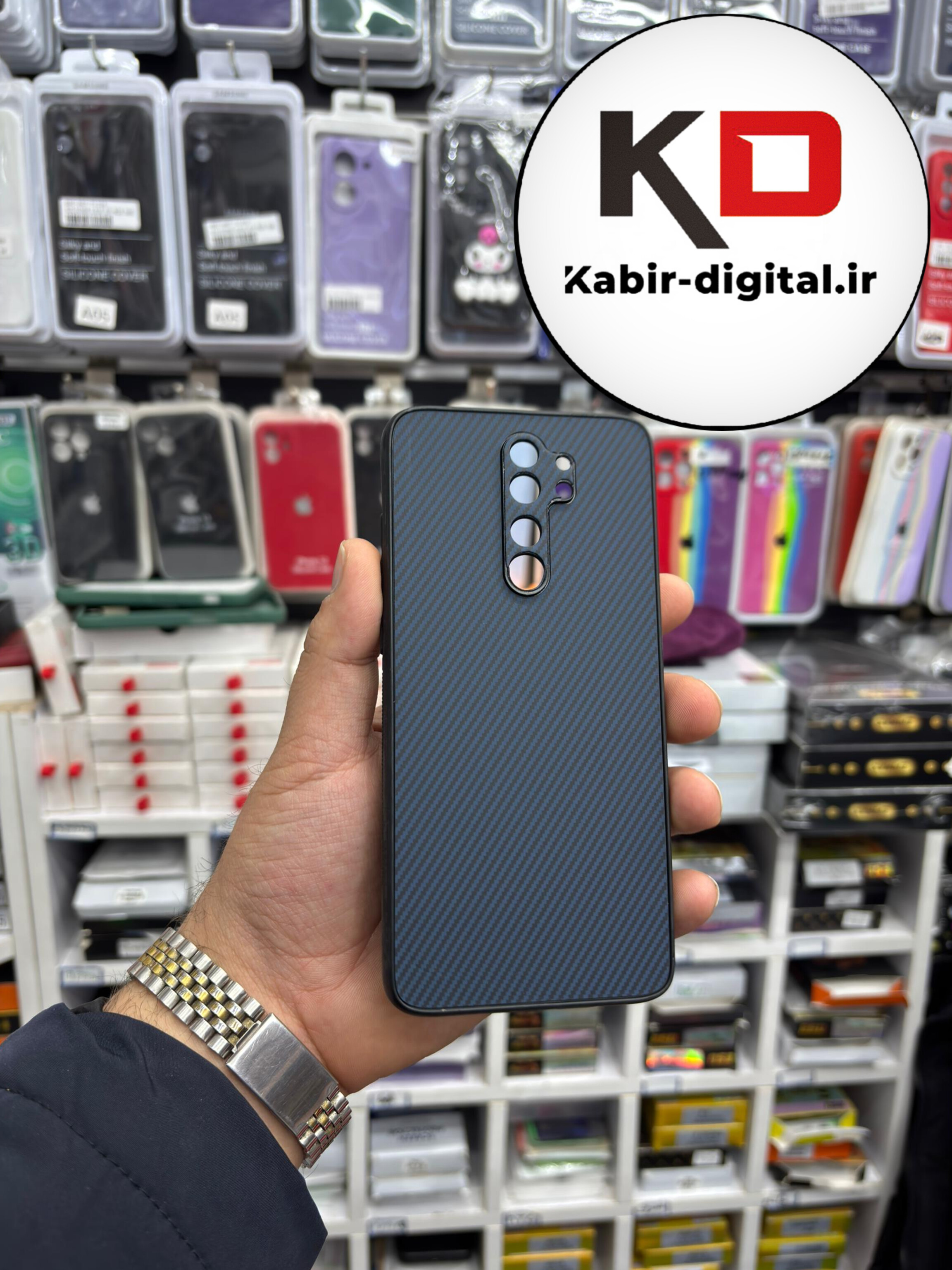 قاب گوشی Note 8 pro شیائومی Hatching Case سیلیکونی طرح هاشور ایربگ دار محافظ لنز دار سرمه ای