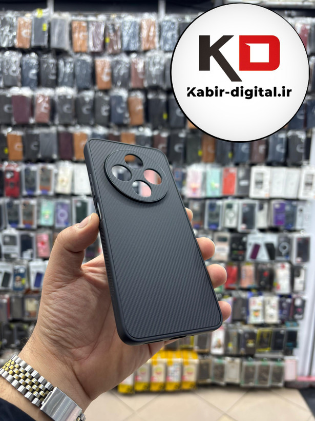 قاب گوشی Redmi 14c / Redmi A4 / POCO C75 شیائومی Hatching Case سیلیکونی طرح هاشور ایربگ دار محافظ لنز دار مشکی