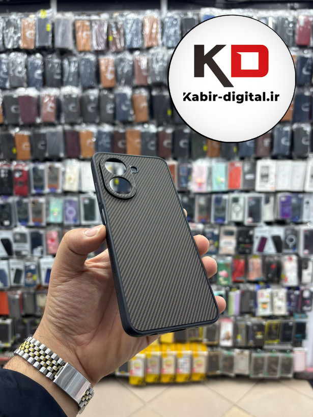 قاب گوشی Redmi A5 / POCO C71 شیائومی Hatching Case سیلیکونی طرح هاشور ایربگ دار محافظ لنز دار