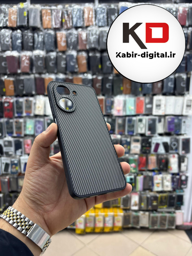 قاب گوشی Redmi A5 / POCO C71 شیائومی Hatching Case سیلیکونی طرح هاشور ایربگ دار محافظ لنز دار