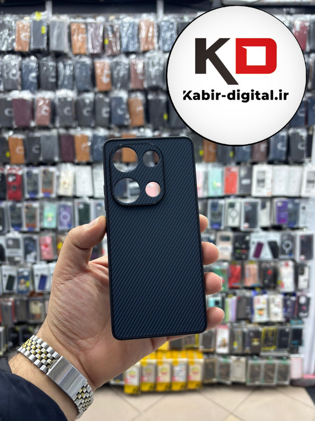 قاب گوشی Redmi Note 13 Pro 4g / POCO M6 pro شیائومی Hatching Case سیلیکونی طرح هاشور ایربگ دار محافظ لنز دار