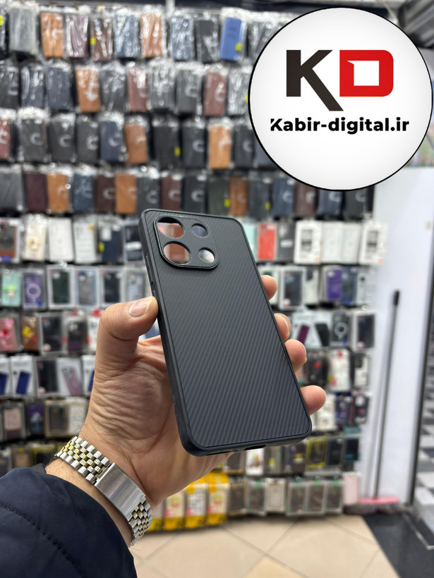 قاب گوشی Redmi Note 13 Pro 4g شیائومی Hatching Case سیلیکونی طرح هاشور ایربگ دار محافظ لنز دار