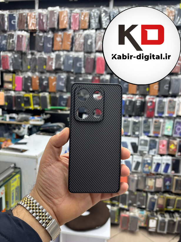 قاب گوشی Redmi Note 14s شیائومی Hatching Case سیلیکونی طرح هاشور ایربگ دار محافظ لنز دار