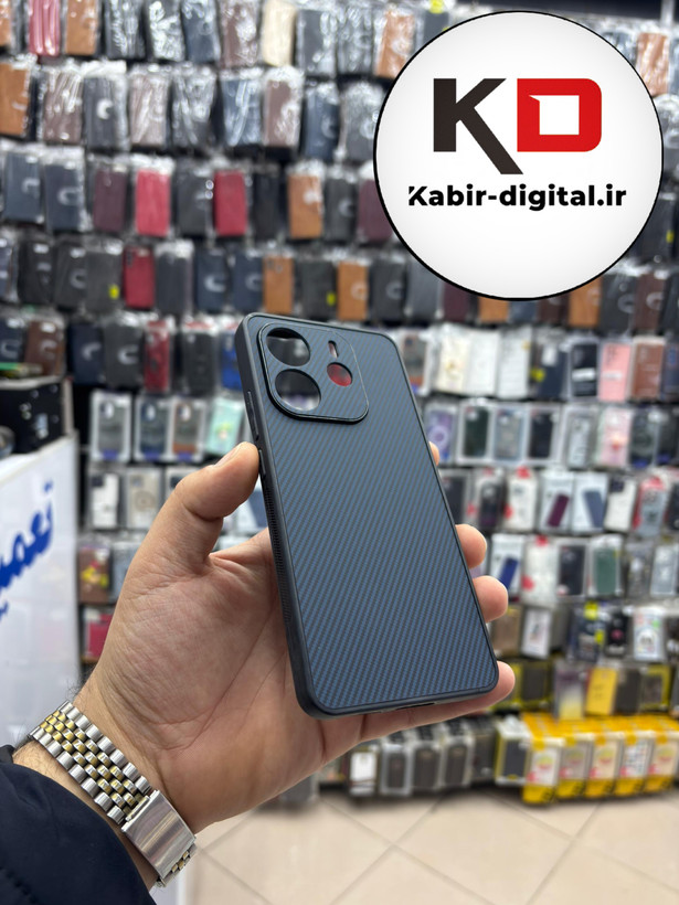 قاب گوشی Redmi Note 14 4g شیائومی Hatching Case سیلیکونی طرح هاشور ایربگ دار محافظ لنز دار