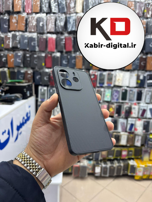 قاب گوشی Redmi Note 14 4g شیائومی Hatching Case سیلیکونی طرح هاشور ایربگ دار محافظ لنز دار