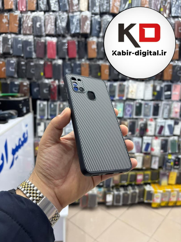 قاب گوشی Galaxy A21s سامسونگ Hatching Case سیلیکونی طرح هاشور ایربگ دار محافظ لنز دار