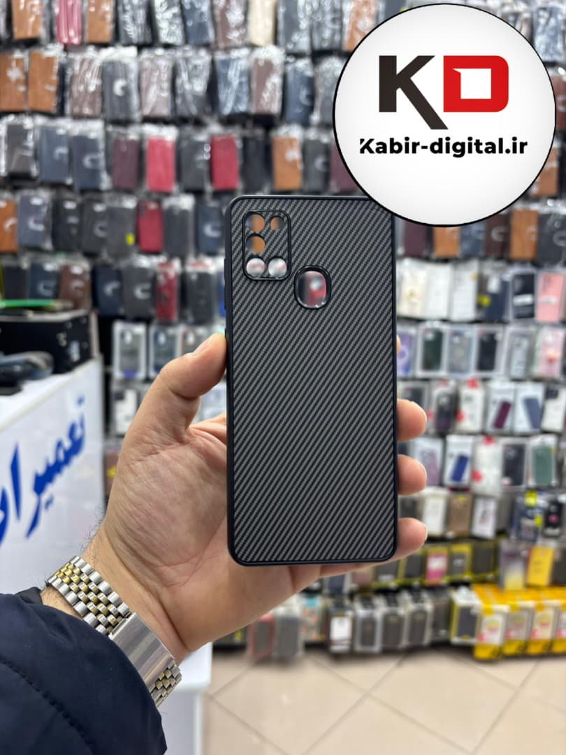 قاب گوشی Galaxy A21s سامسونگ Hatching Case سیلیکونی طرح هاشور ایربگ دار محافظ لنز دار