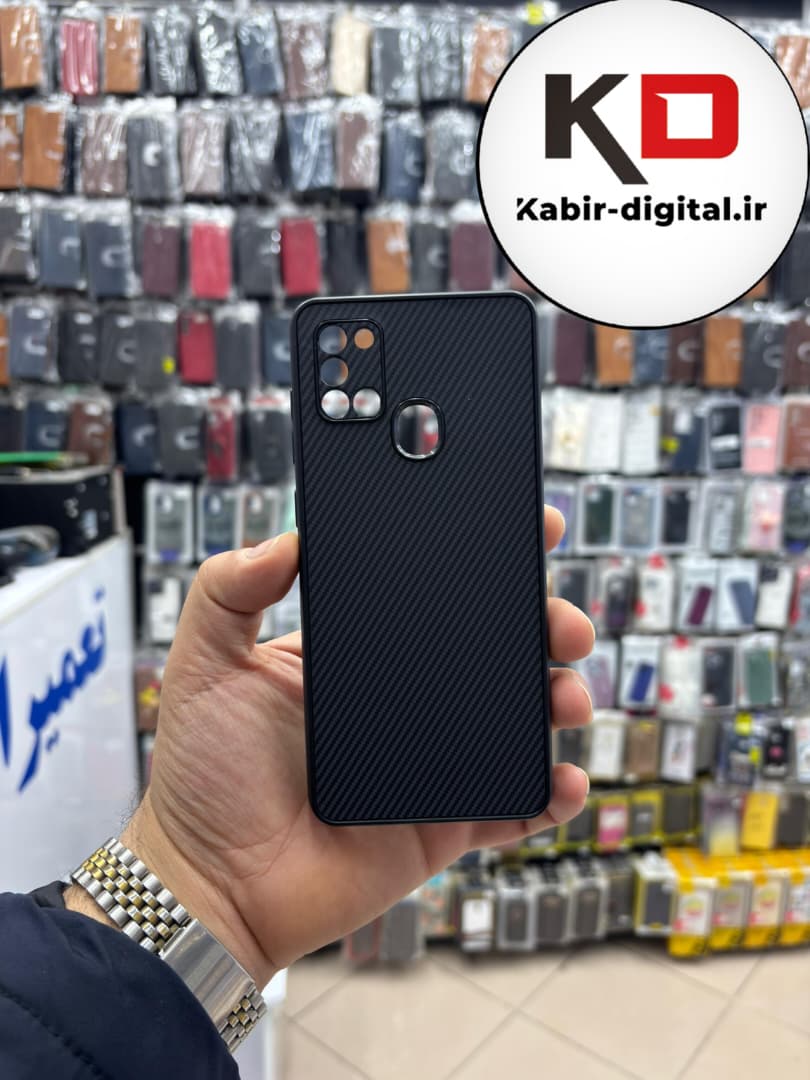 قاب گوشی Galaxy A21s سامسونگ Hatching Case سیلیکونی طرح هاشور ایربگ دار محافظ لنز دار