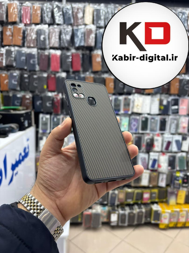 قاب گوشی Galaxy A21s سامسونگ Hatching Case سیلیکونی طرح هاشور ایربگ دار محافظ لنز دار