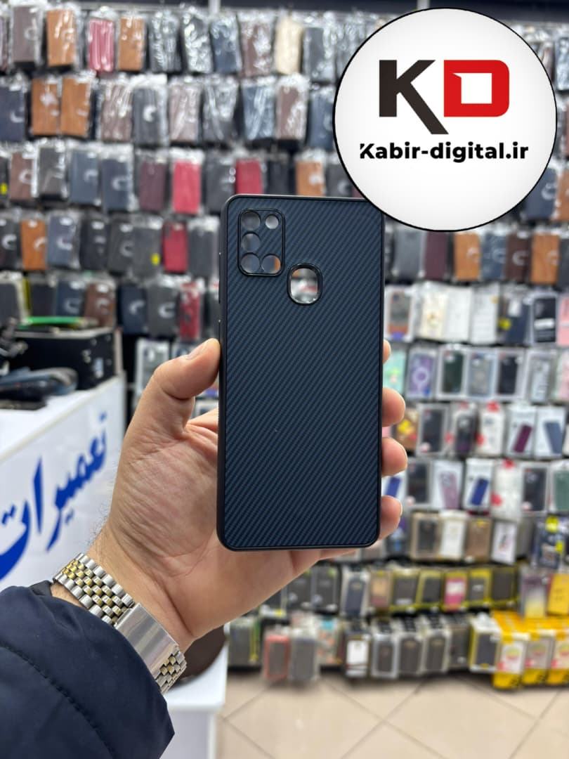 قاب گوشی Galaxy A21s سامسونگ Hatching Case سیلیکونی طرح هاشور ایربگ دار محافظ لنز دار
