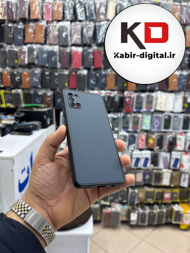 قاب گوشی Galaxy A31 سامسونگ Hatching Case سیلیکونی طرح هاشور ایربگ دار محافظ لنز دار