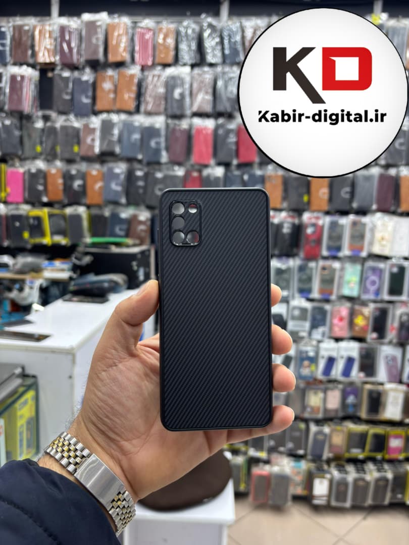 قاب گوشی Galaxy A31 سامسونگ Hatching Case سیلیکونی طرح هاشور ایربگ دار محافظ لنز دار
