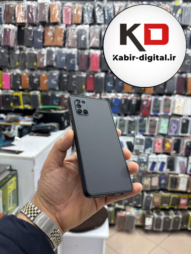 قاب گوشی Galaxy A31 سامسونگ Hatching Case سیلیکونی طرح هاشور ایربگ دار محافظ لنز دار