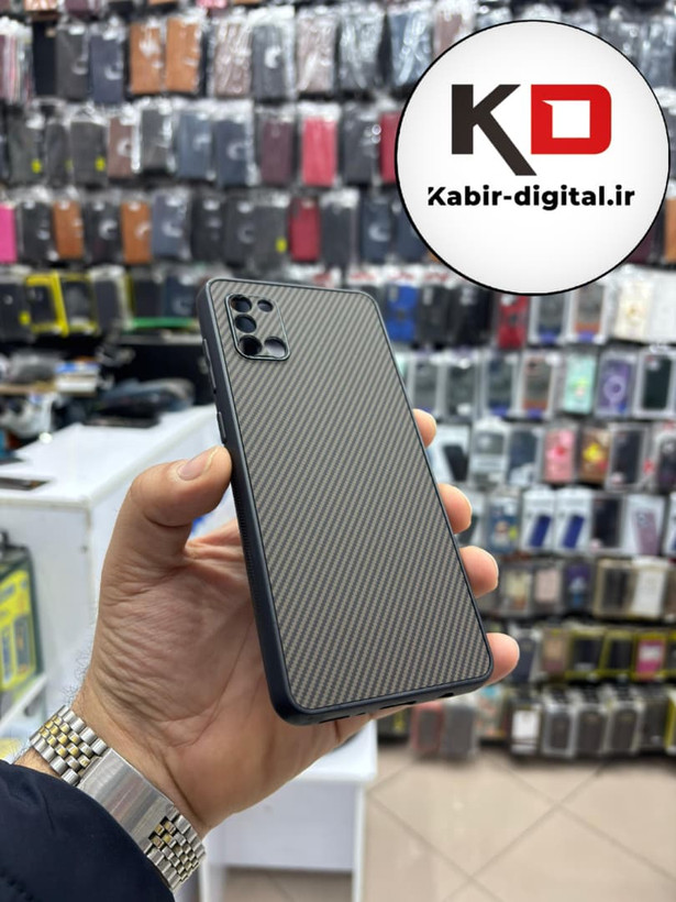 قاب گوشی Galaxy A31 سامسونگ Hatching Case سیلیکونی طرح هاشور ایربگ دار محافظ لنز دار