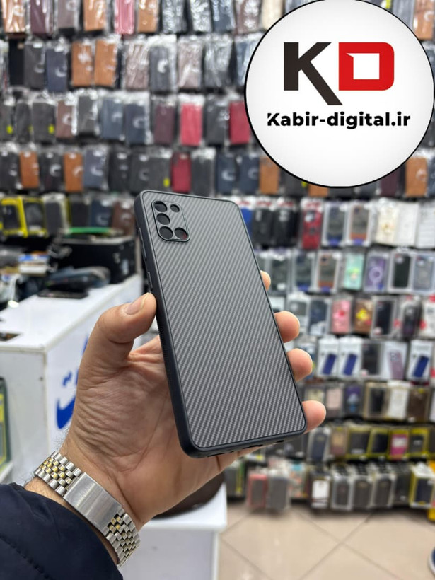 قاب گوشی Galaxy A31 سامسونگ Hatching Case سیلیکونی طرح هاشور ایربگ دار محافظ لنز دار