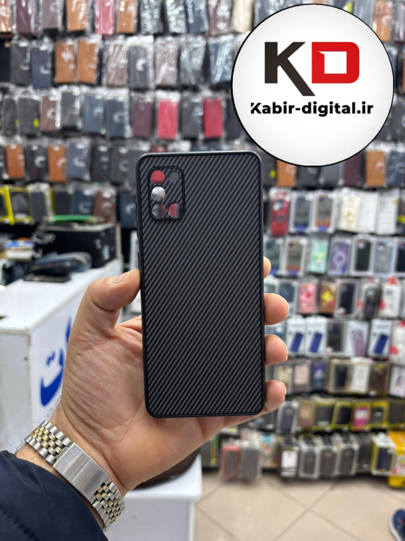 قاب گوشی Galaxy A31 سامسونگ Hatching Case سیلیکونی طرح هاشور ایربگ دار محافظ لنز دار