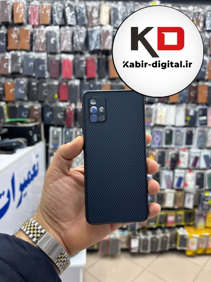 قاب گوشی Galaxy A51 سامسونگ Hatching Case سیلیکونی طرح هاشور ایربگ دار محافظ لنز دار