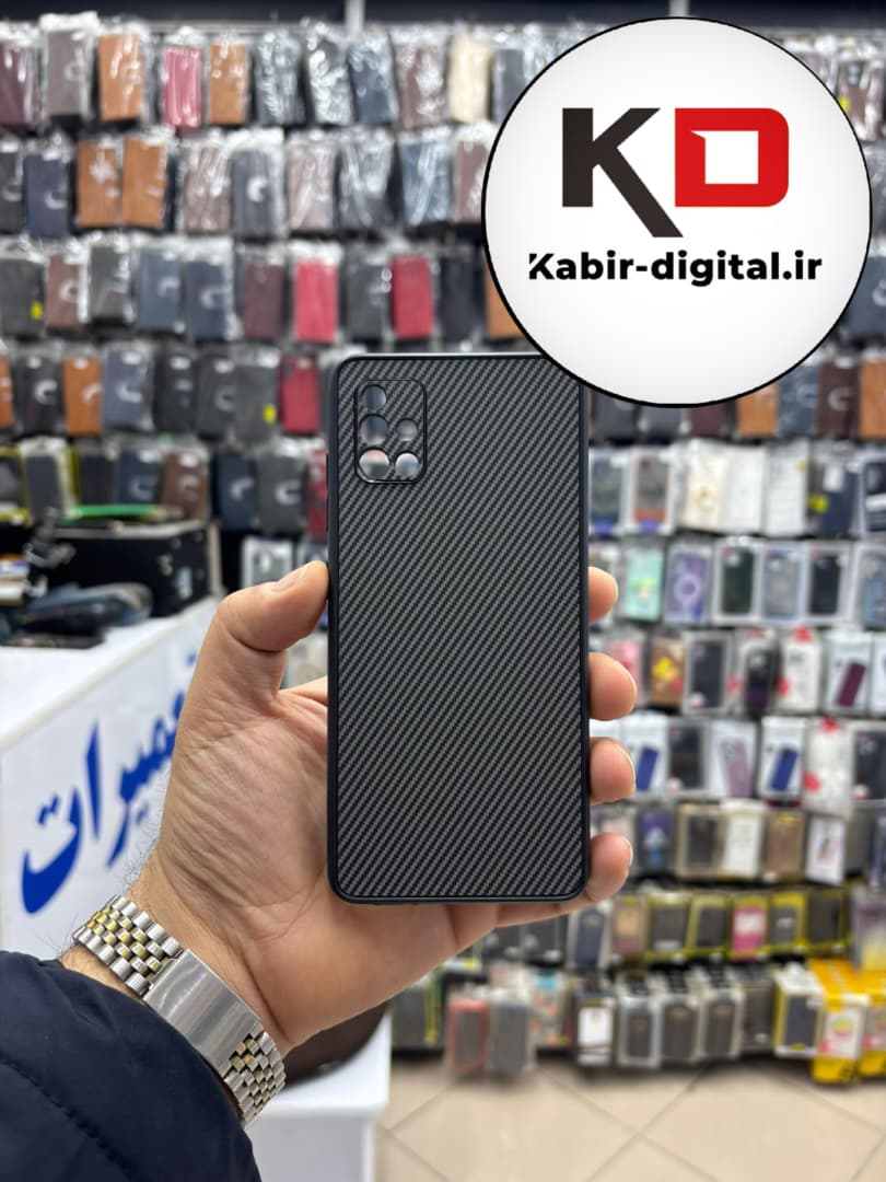 قاب گوشی Galaxy A51 سامسونگ Hatching Case سیلیکونی طرح هاشور ایربگ دار محافظ لنز دار