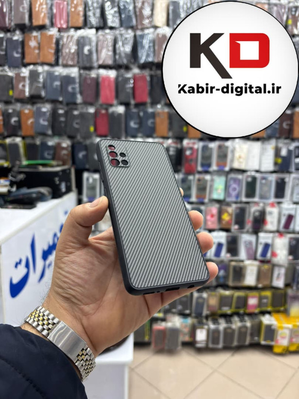 قاب گوشی Galaxy A51 سامسونگ Hatching Case سیلیکونی طرح هاشور ایربگ دار محافظ لنز دار