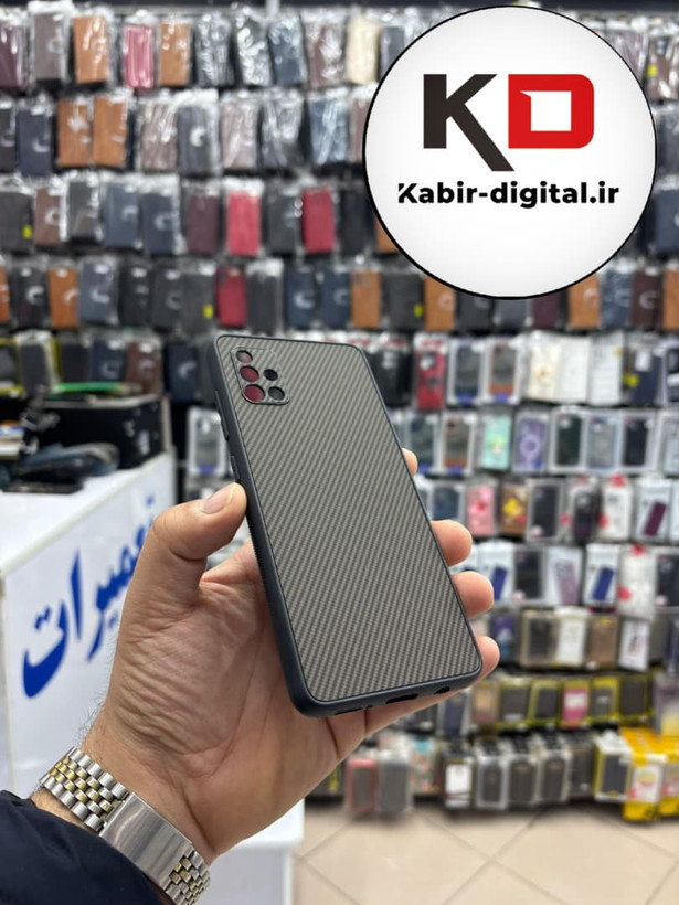 قاب گوشی Galaxy A51 سامسونگ Hatching Case سیلیکونی طرح هاشور ایربگ دار محافظ لنز دار