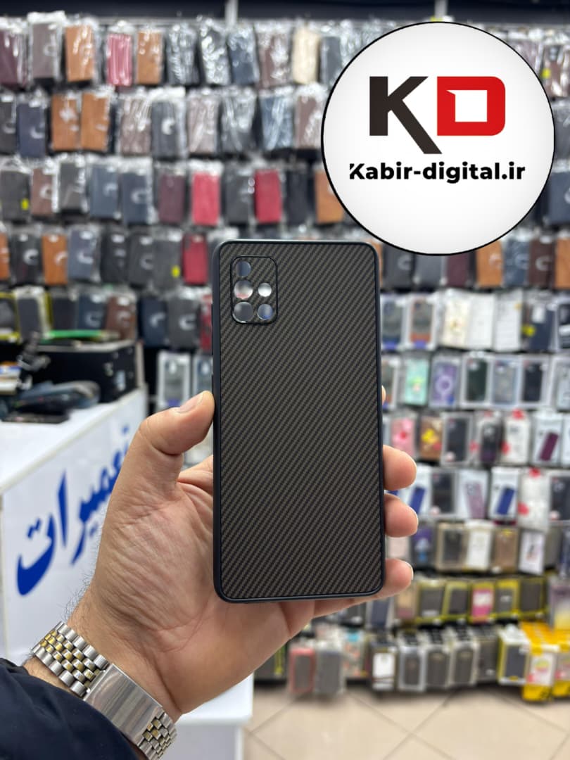 قاب گوشی Galaxy A51 سامسونگ Hatching Case سیلیکونی طرح هاشور ایربگ دار محافظ لنز دار