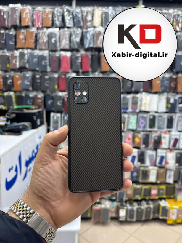 قاب گوشی Galaxy A51 سامسونگ Hatching Case سیلیکونی طرح هاشور ایربگ دار محافظ لنز دار