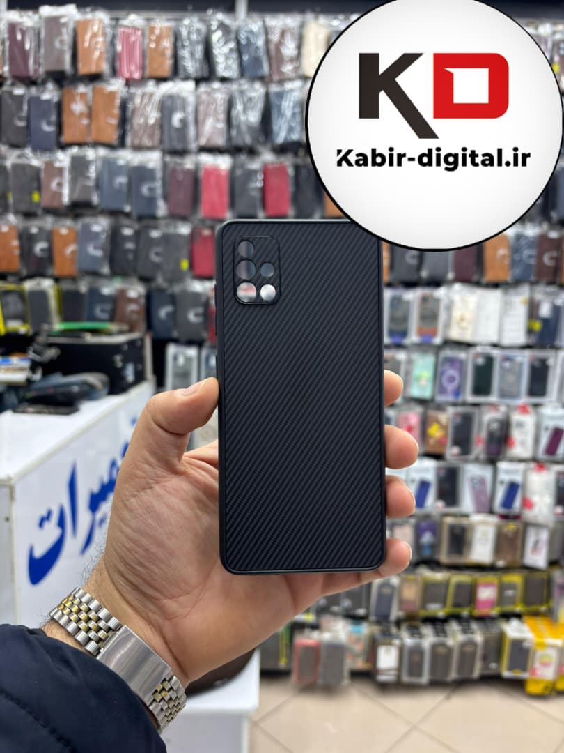 قاب گوشی Galaxy A51 سامسونگ Hatching Case سیلیکونی طرح هاشور ایربگ دار محافظ لنز دار