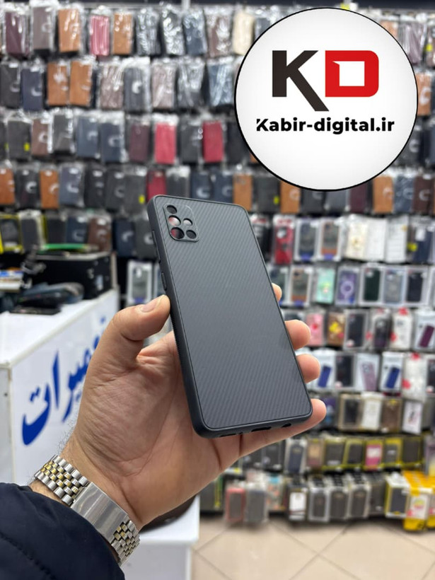 قاب گوشی Galaxy A51 سامسونگ Hatching Case سیلیکونی طرح هاشور ایربگ دار محافظ لنز دار