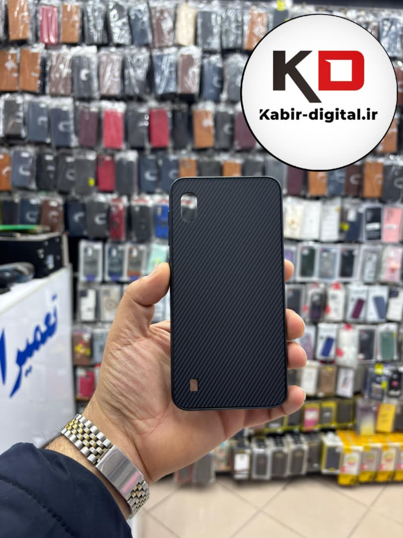 قاب گوشی Galaxy A10 / M10 سامسونگ Hatching Case سیلیکونی طرح هاشور ایربگ دار محافظ لنز دار