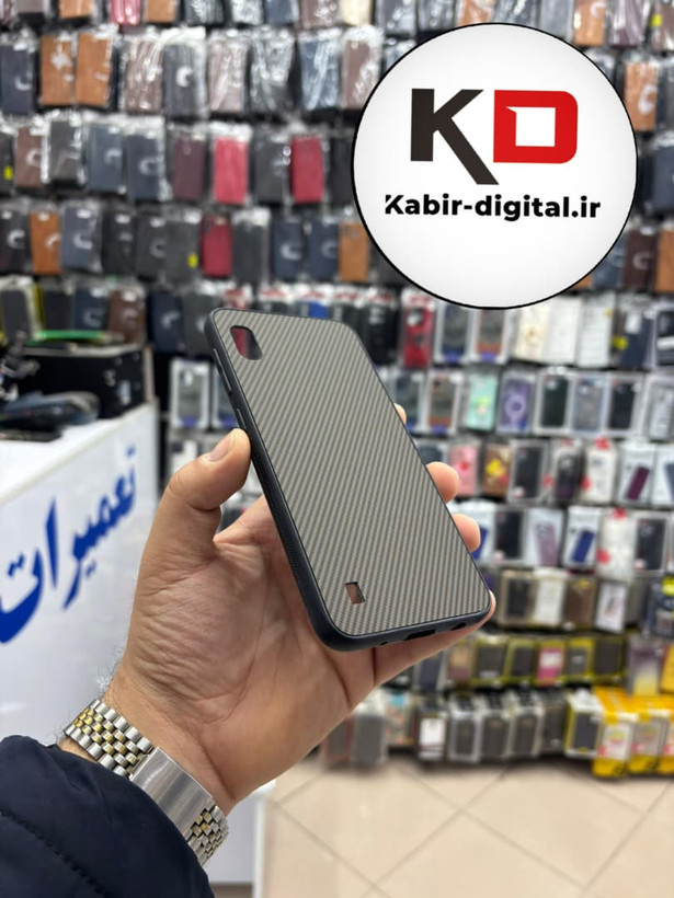 قاب گوشی Galaxy A10 / M10 سامسونگ Hatching Case سیلیکونی طرح هاشور ایربگ دار محافظ لنز دار