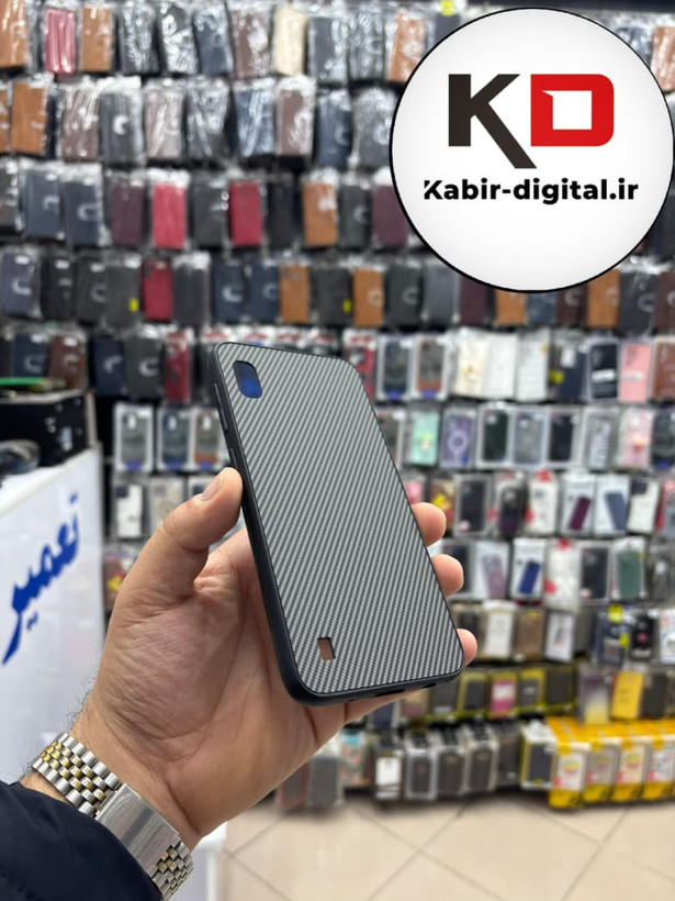 قاب گوشی Galaxy A10 / M10 سامسونگ Hatching Case سیلیکونی طرح هاشور ایربگ دار محافظ لنز دار