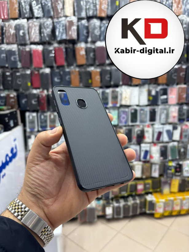 قاب گوشی Galaxy A20 / A30 سامسونگ Hatching Case سیلیکونی طرح هاشور ایربگ دار محافظ لنز دار