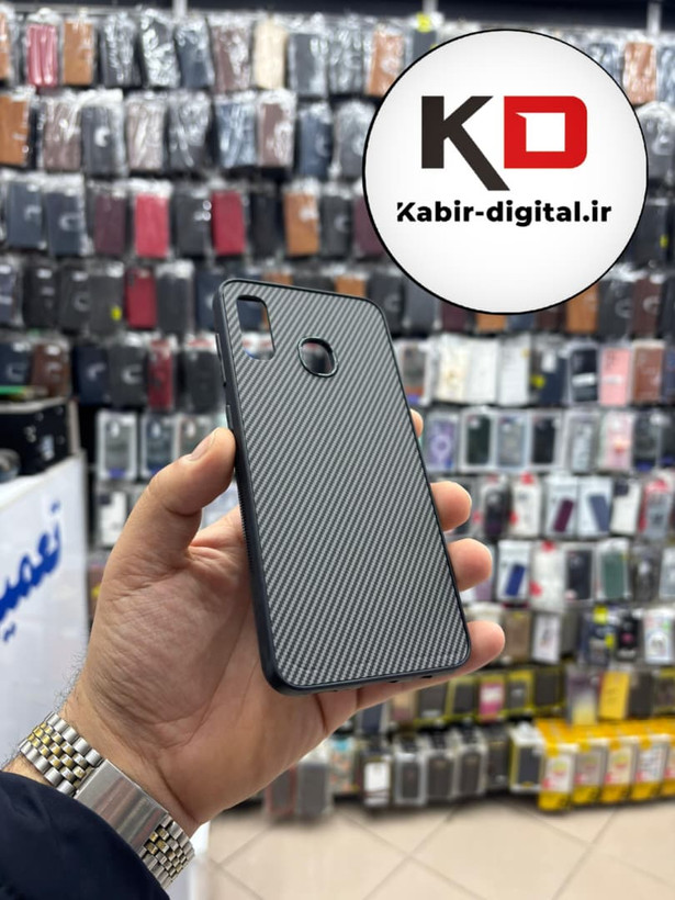 قاب گوشی Galaxy A20 / A30 سامسونگ Hatching Case سیلیکونی طرح هاشور ایربگ دار محافظ لنز دار