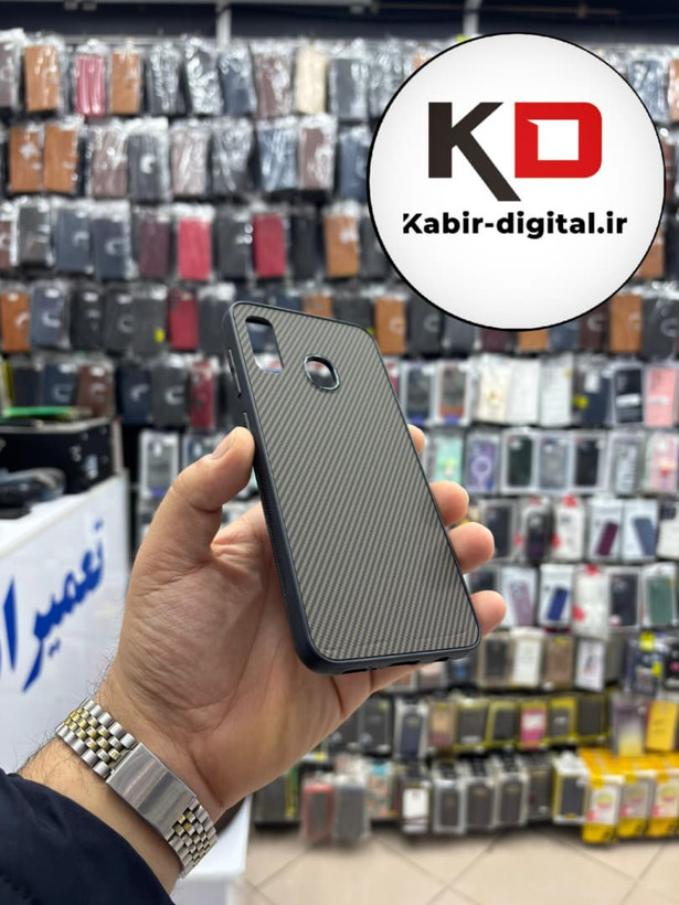 قاب گوشی Galaxy A20 / A30 سامسونگ Hatching Case سیلیکونی طرح هاشور ایربگ دار محافظ لنز دار