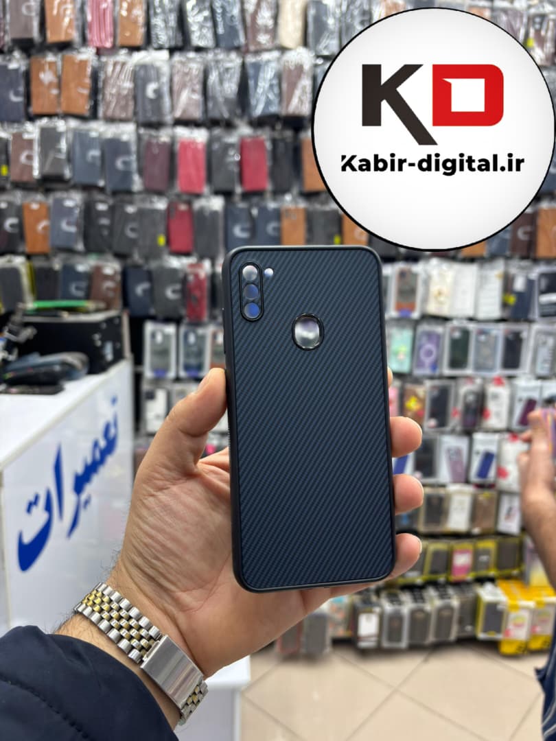 قاب گوشی Galaxy A11 / M11 سامسونگ Hatching Case سیلیکونی طرح هاشور ایربگ دار محافظ لنز دار