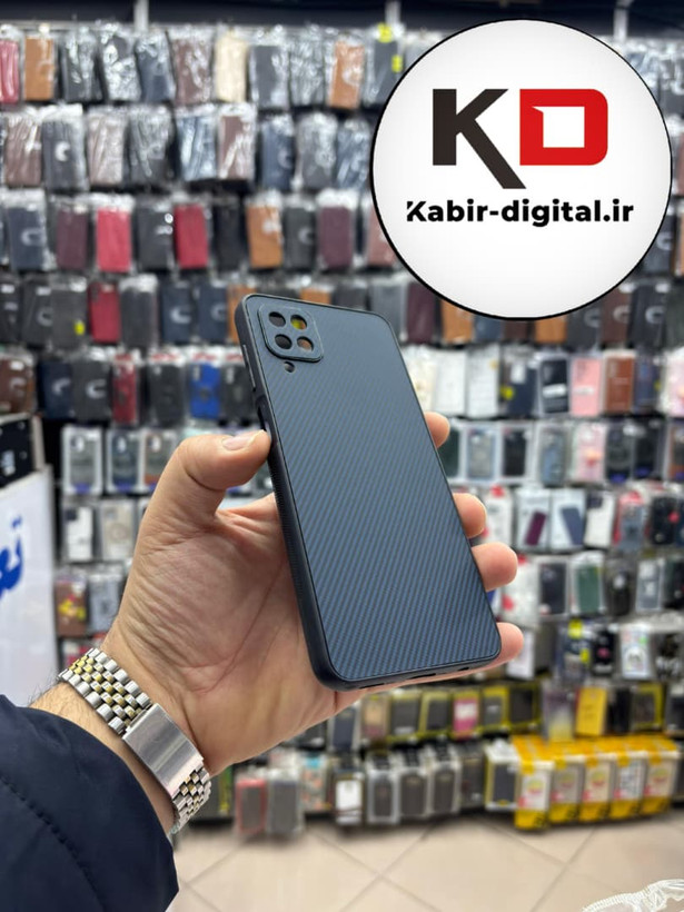 قاب گوشی Galaxy A12 / M12 سامسونگ Hatching Case سیلیکونی طرح هاشور ایربگ دار محافظ لنز دار