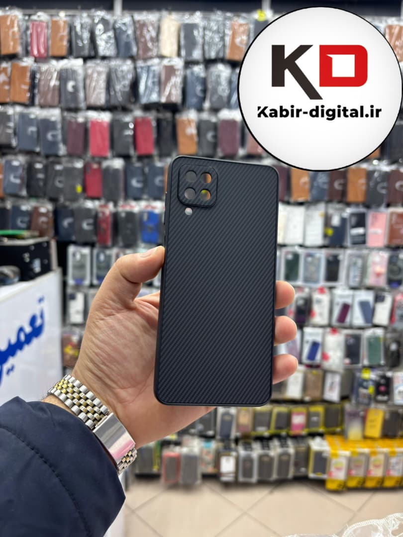 قاب گوشی Galaxy A12 / M12 سامسونگ Hatching Case سیلیکونی طرح هاشور ایربگ دار محافظ لنز دار