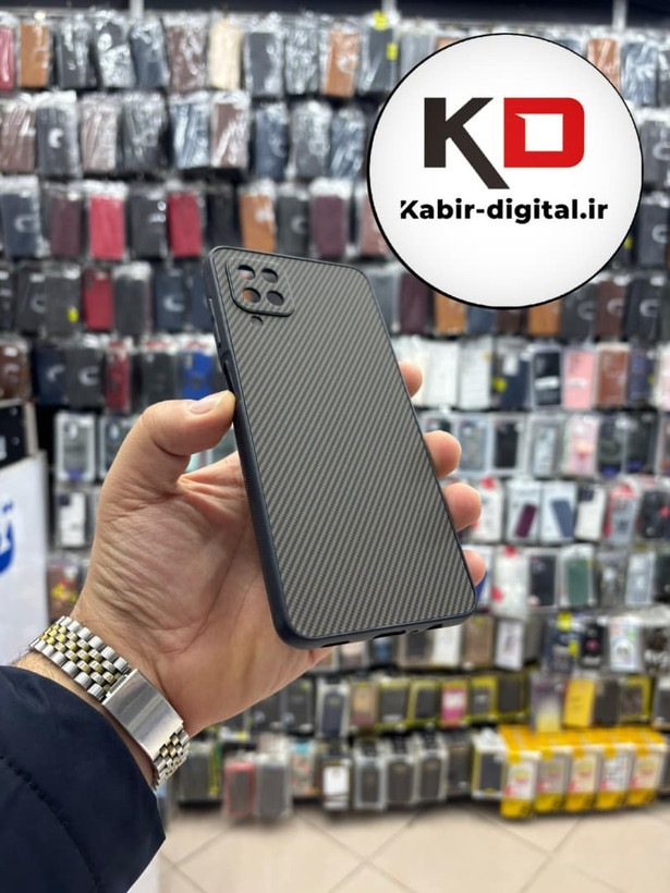 قاب گوشی Galaxy A12 / M12 سامسونگ Hatching Case سیلیکونی طرح هاشور ایربگ دار محافظ لنز دار