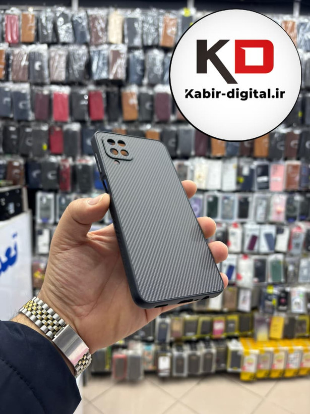 قاب گوشی Galaxy A12 / M12 سامسونگ Hatching Case سیلیکونی طرح هاشور ایربگ دار محافظ لنز دار